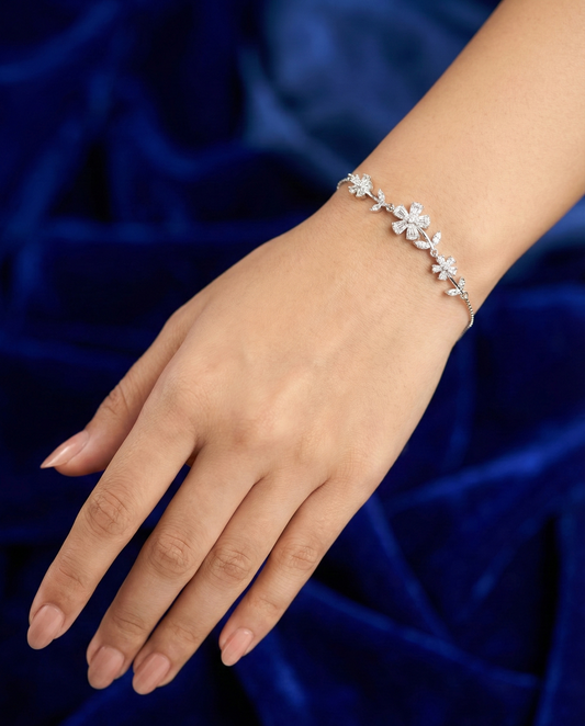Silver Moonveil Luxe Bracelet|RVB-43