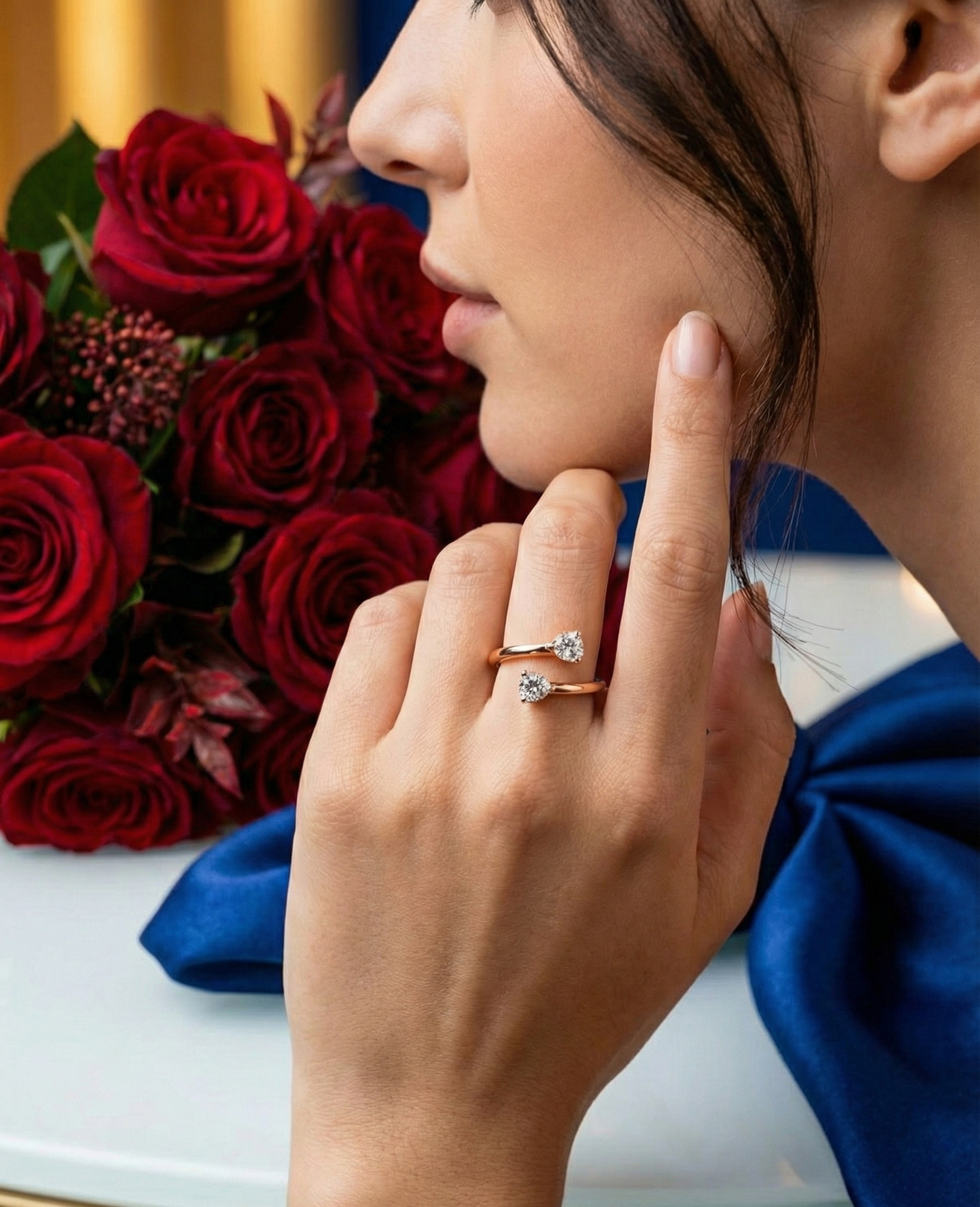 Rose Gold Gracefall Ring | RVR-21