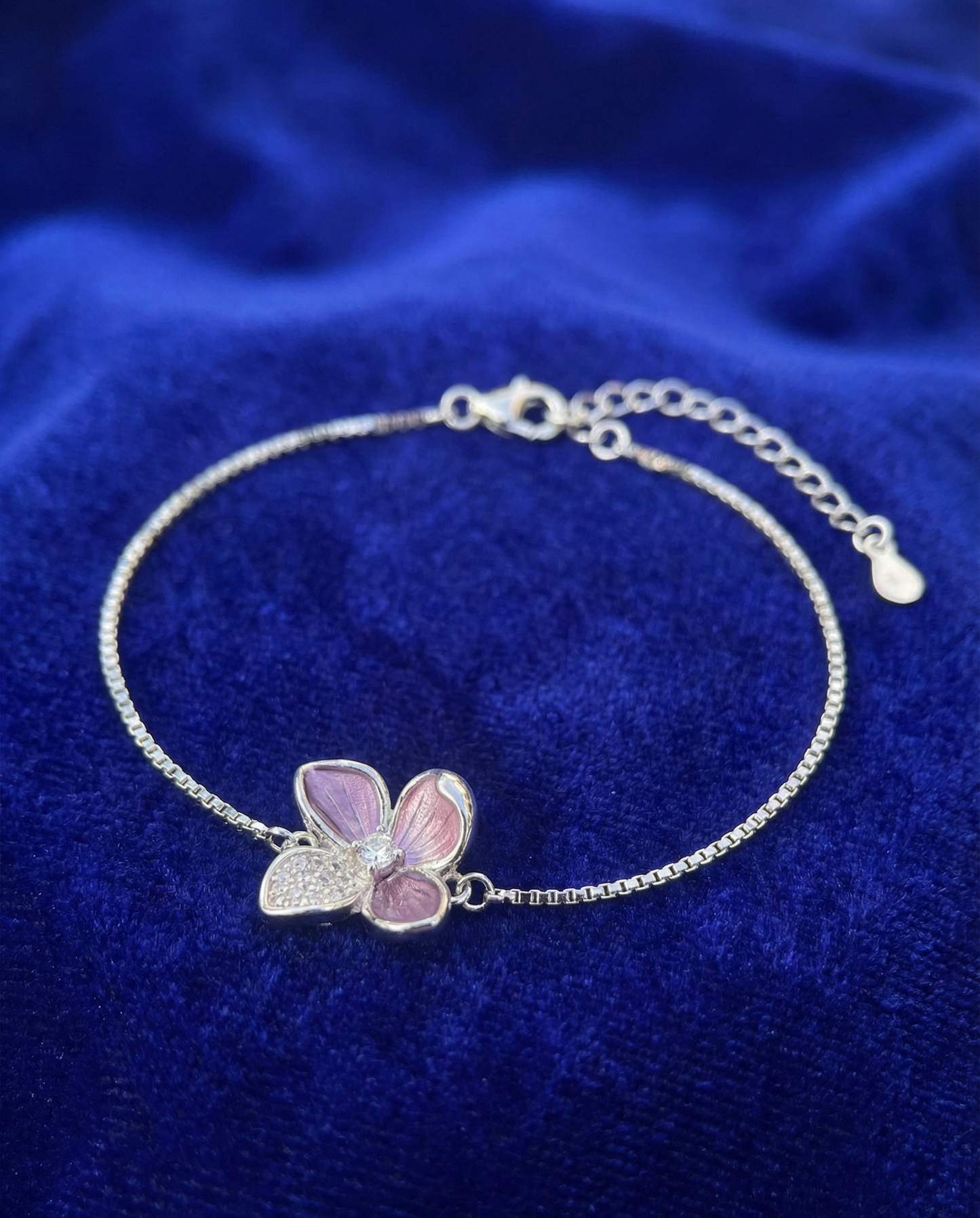 Silver Aurora Petal Bracelet|rvb21
