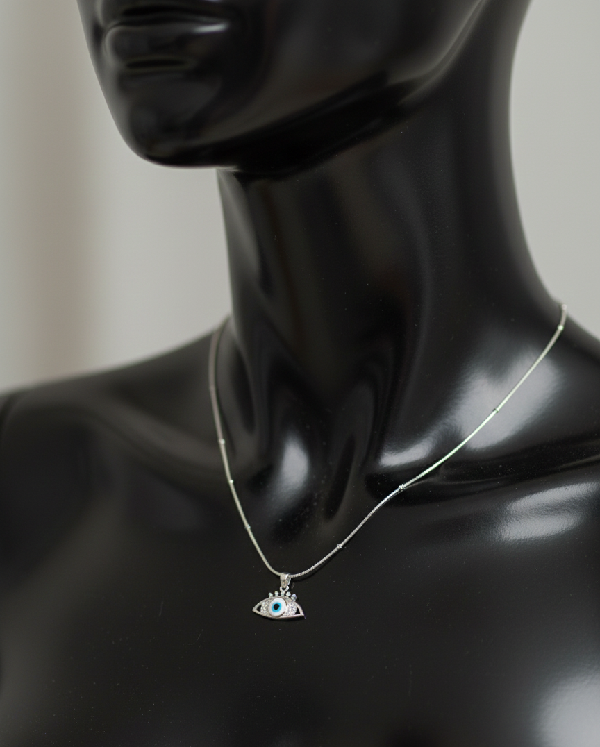 Silver Destiny Evil Eye Pendant |RV-13