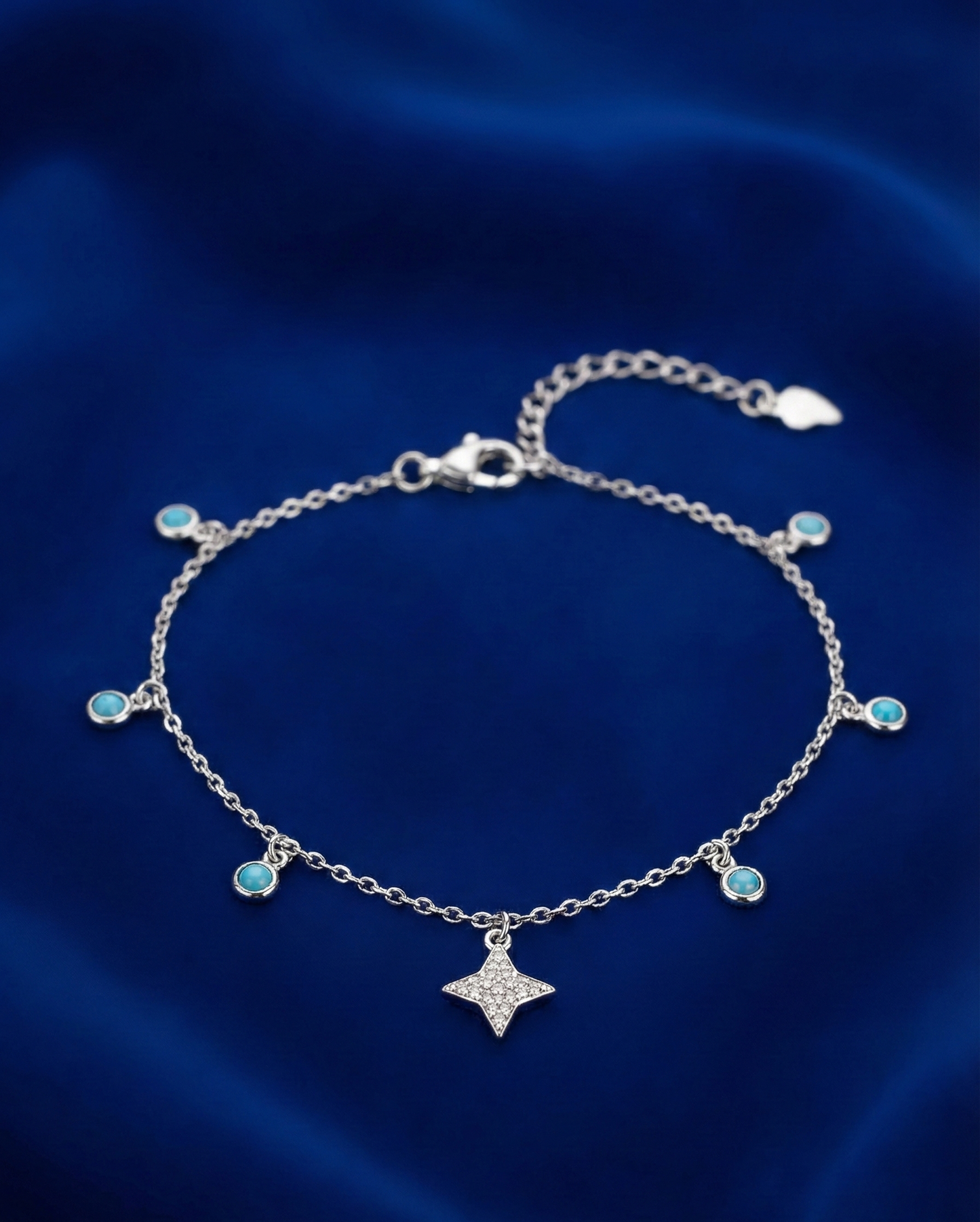 Silver Starlace Charm Bracelet|RVB-51