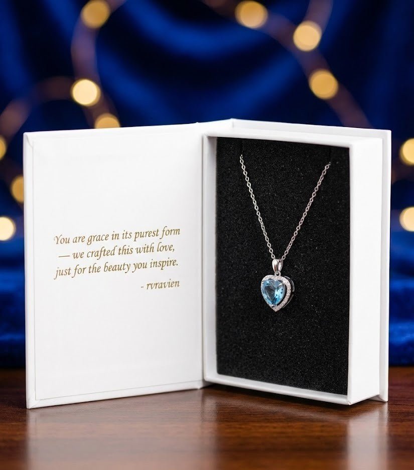 Silver Blue Sapphire Pendant | RVP-1