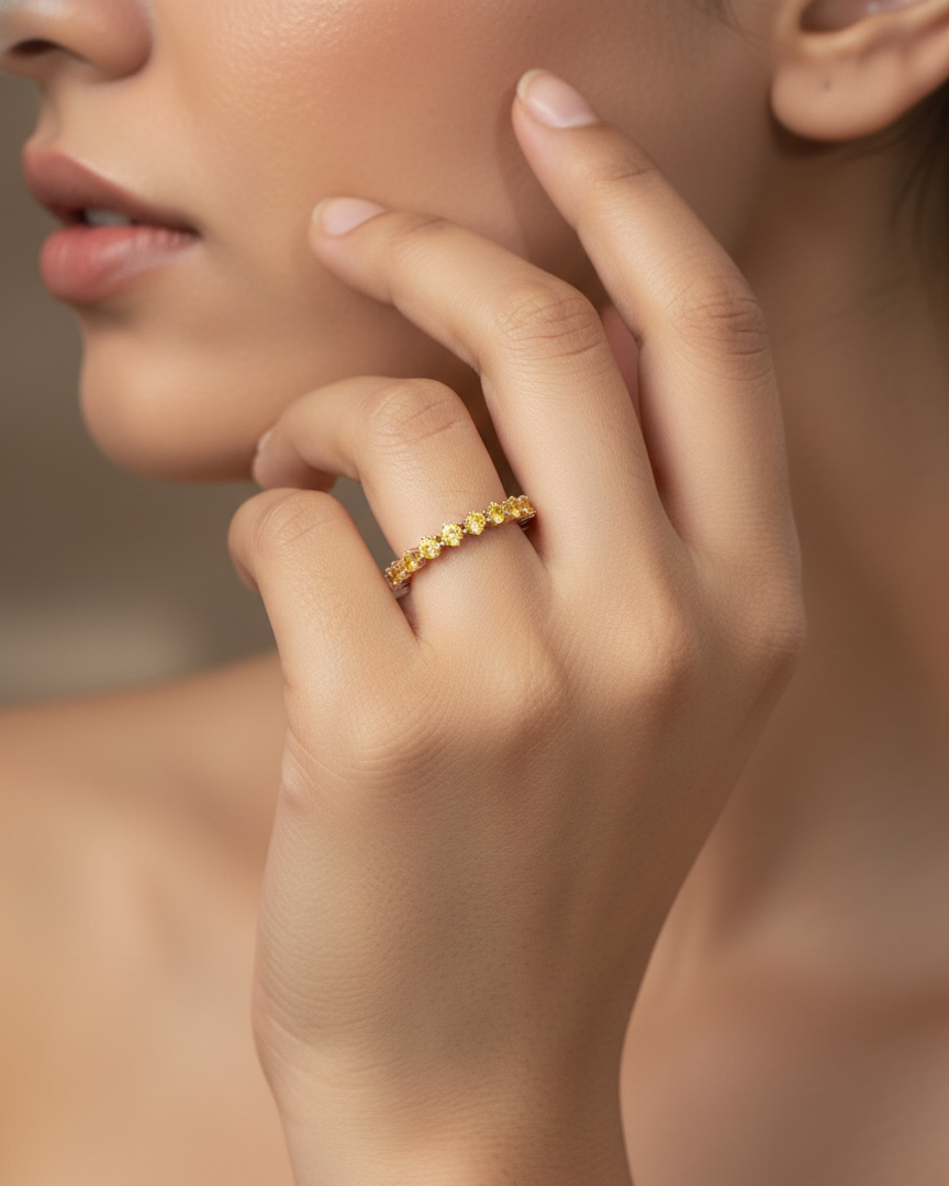 RoseGold Moonline Ring| RVR-2