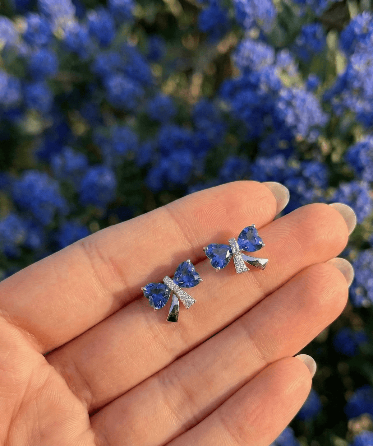 Silver Blue Élysée Ear Rings | RVER-25