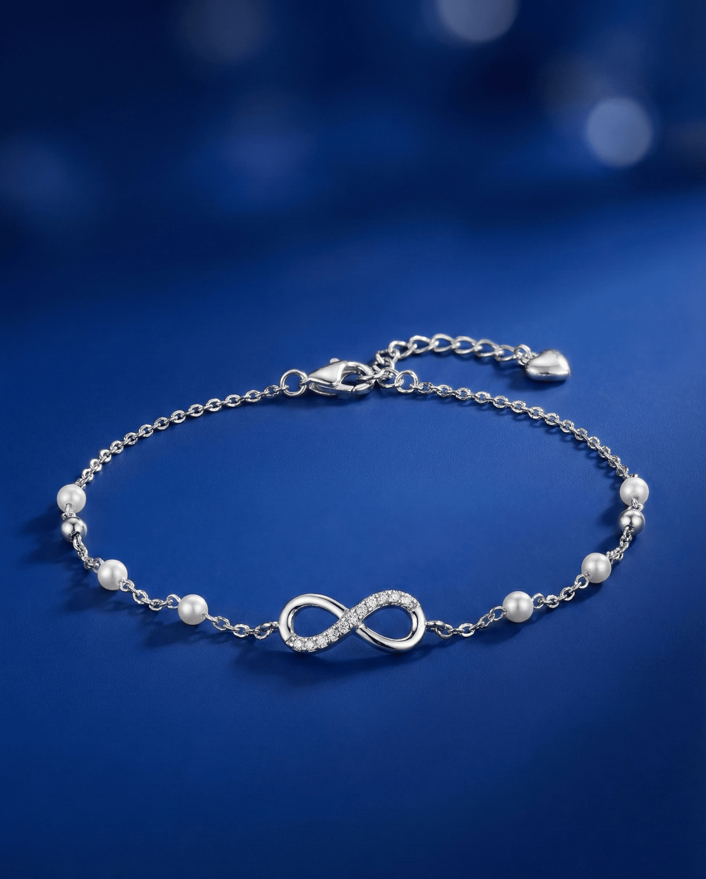 Silver Infinity Sparkle Bracelet | RVB36