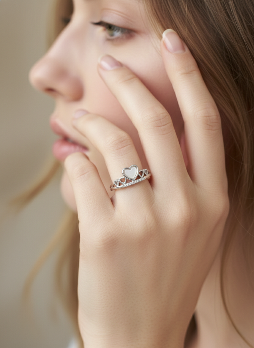 Silver Pearl Affection Ring | RVR-16