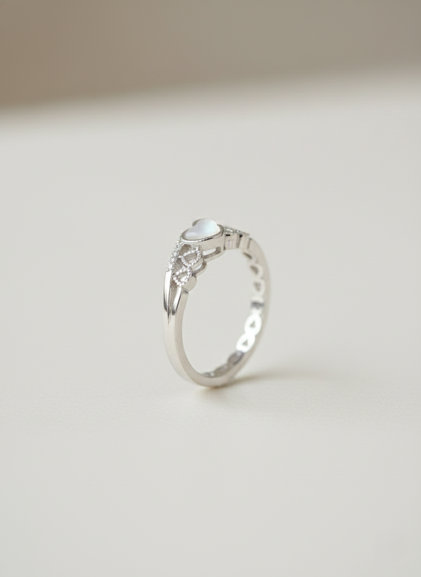 Silver Pearl Affection Ring | RVR-16
