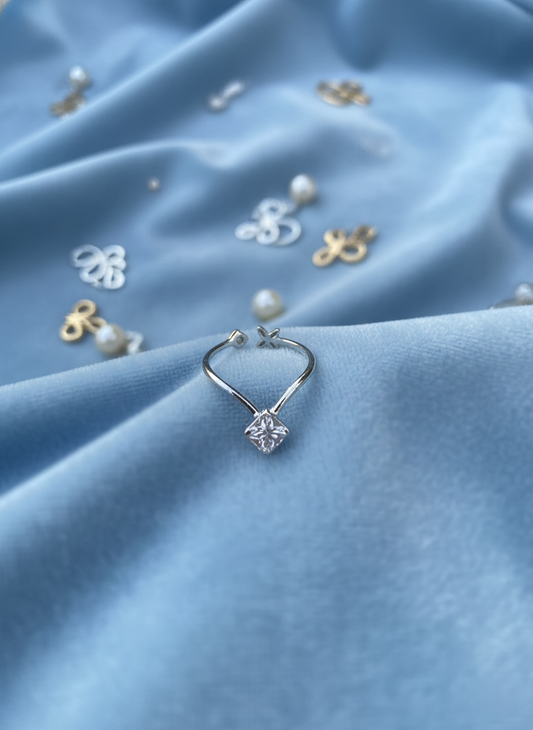 Silver Crystal Éclat Ring | RVR-1