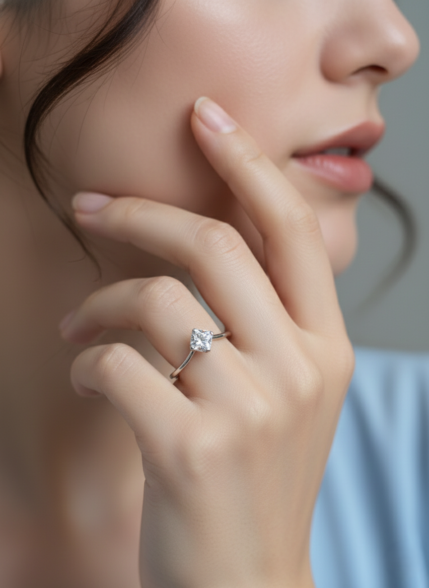 Silver Crystal Éclat Ring | RVR-1