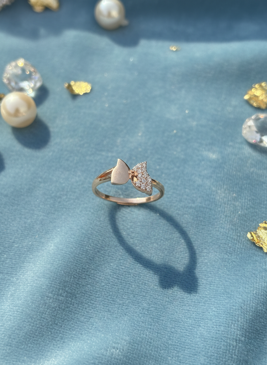 Silver Opaline Crown Ring | RVR-20