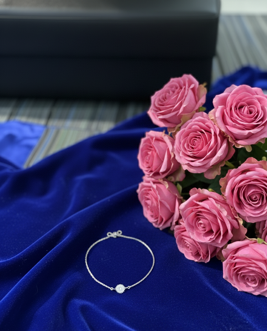 Silver Emerald Wing Anklet | RVA-08