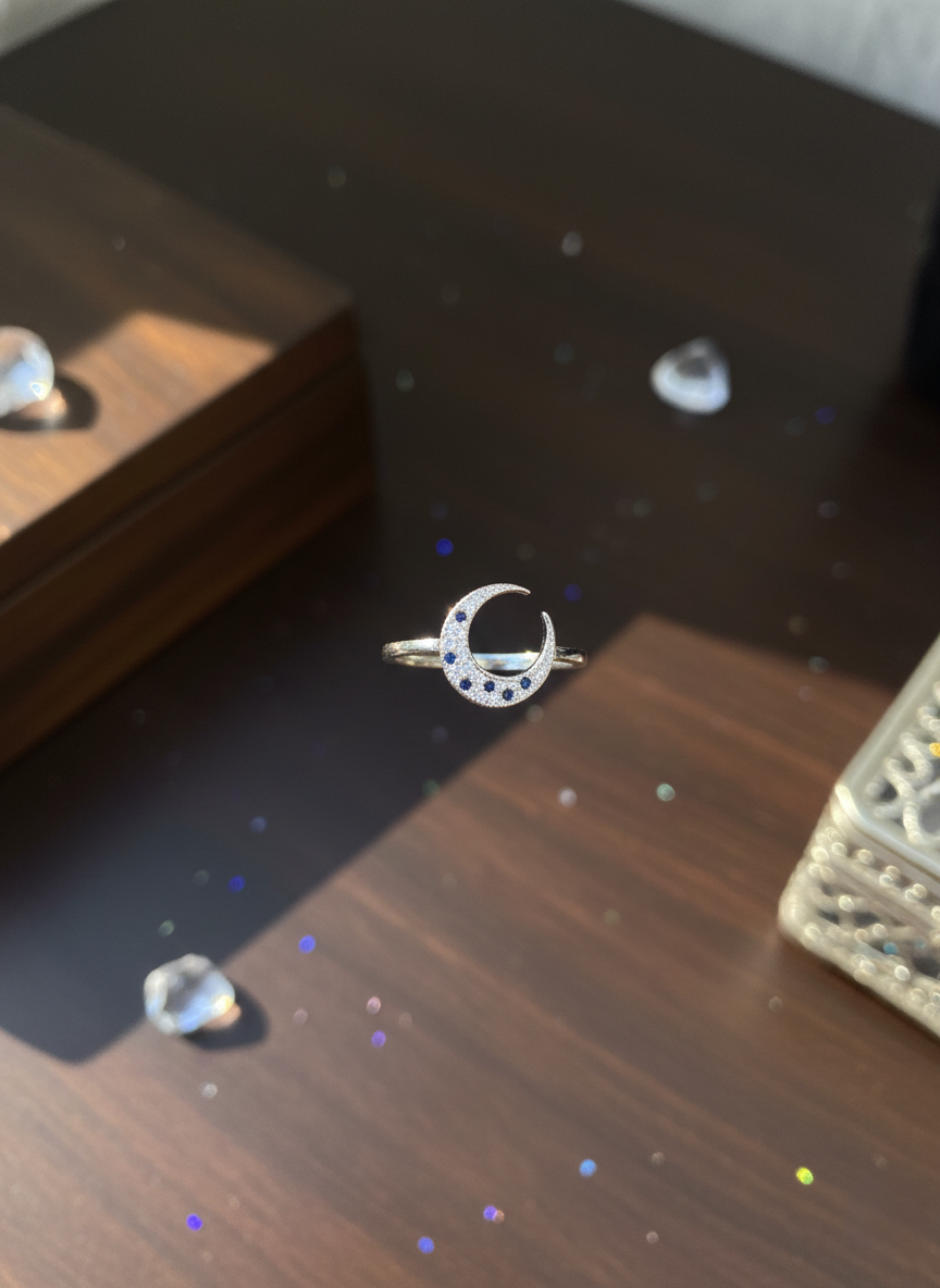 Silver Moonstone Empress Ring | RVR-6