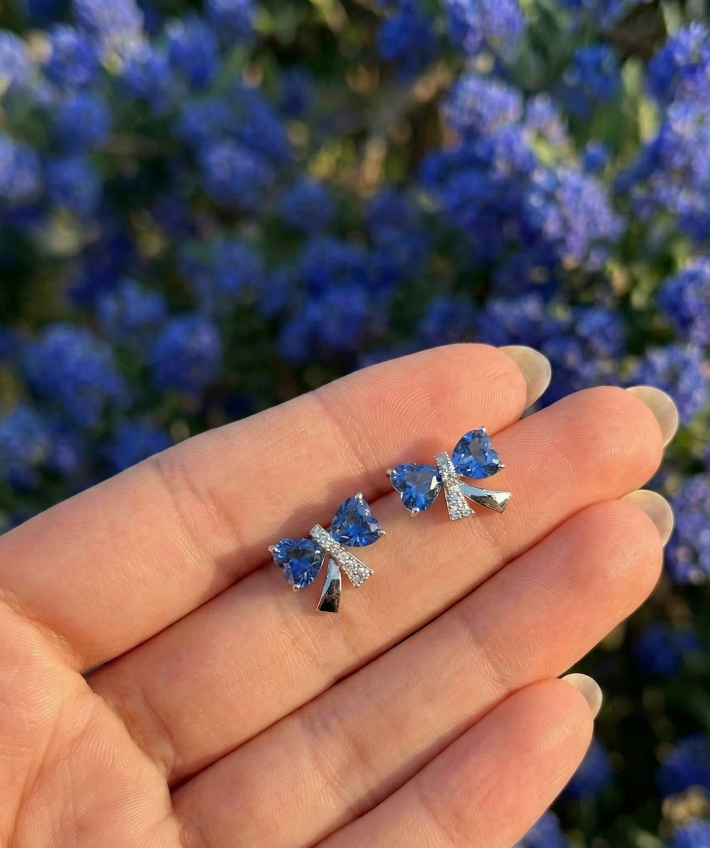 Silver Blue Élysée Ear Rings | RVER-25