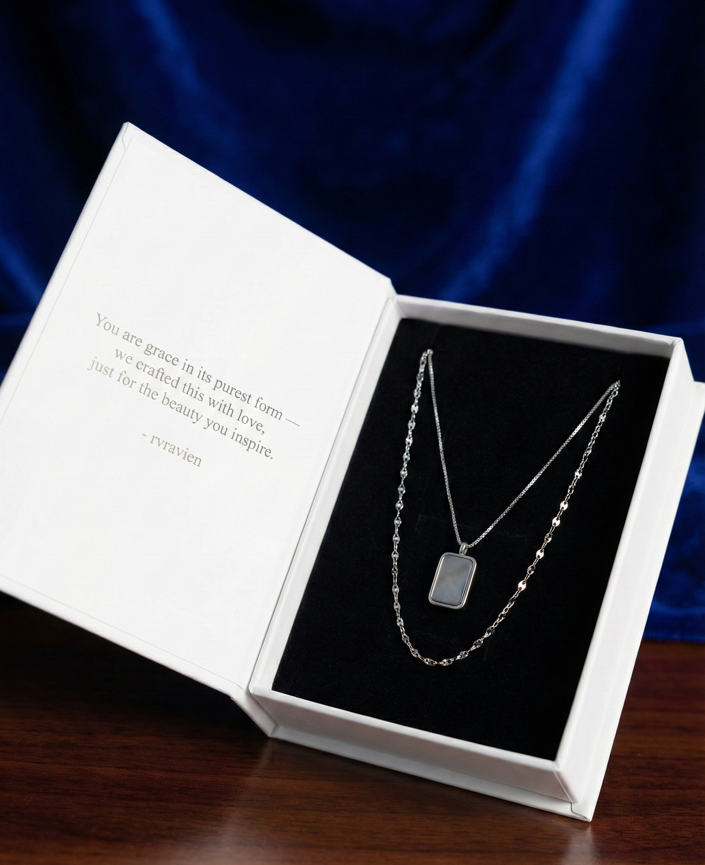 Silver Opaline Pendant | RVP-5