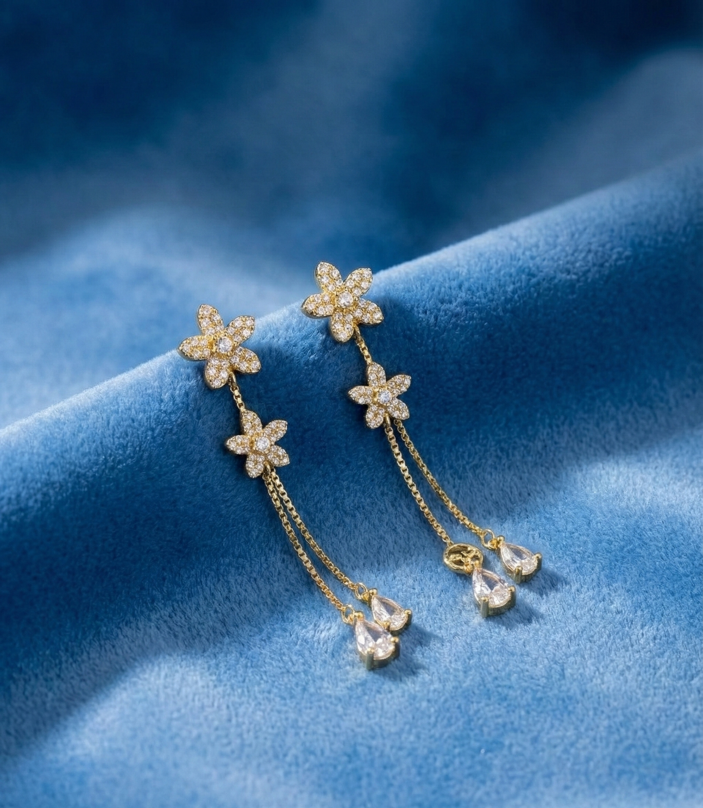 Silver Golden Shade Mist Earrings | RVE-20