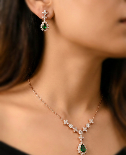 Rose Gold Royal Green Set | RVS9