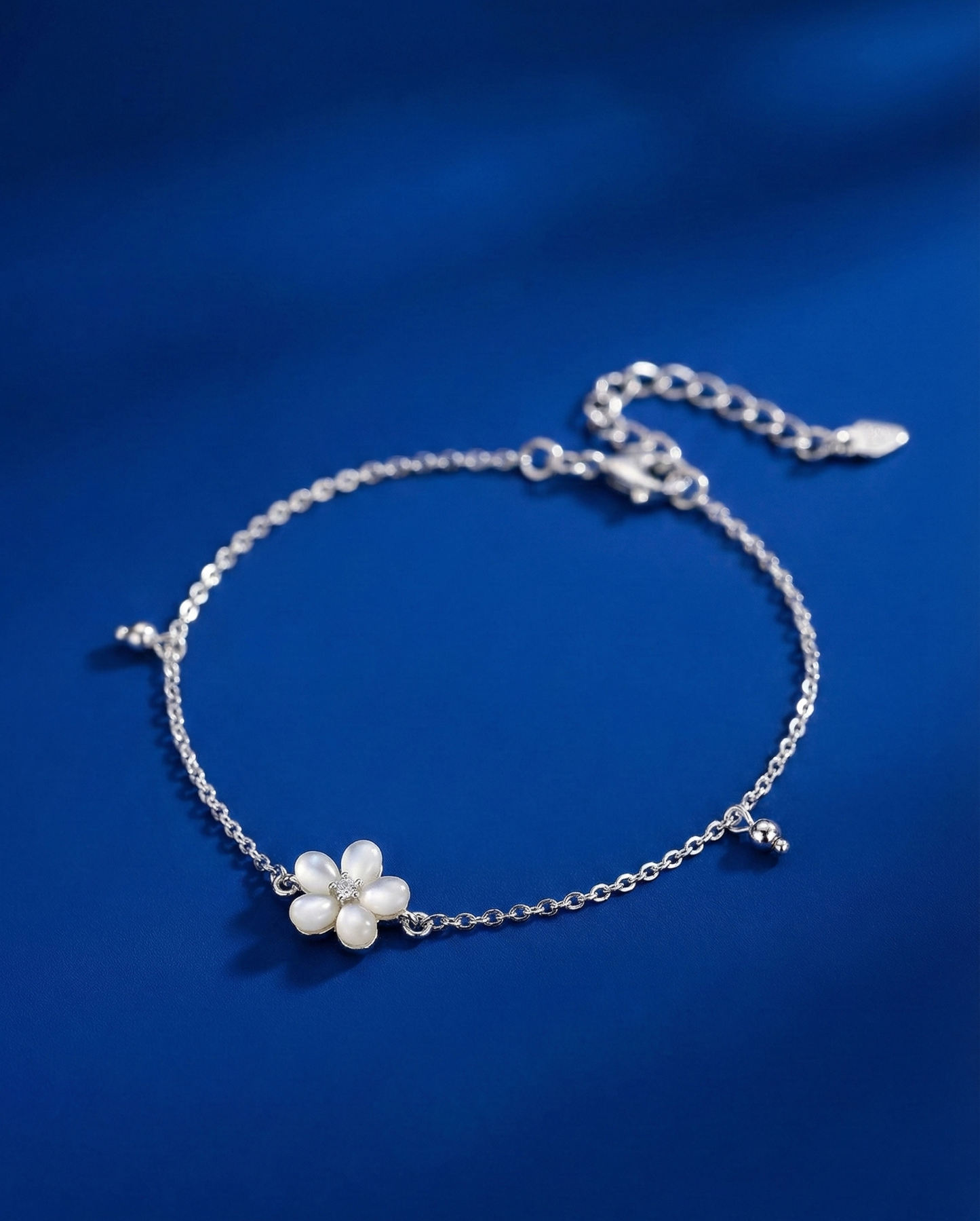 Silver Lune Blossom Bracelet|rvb57