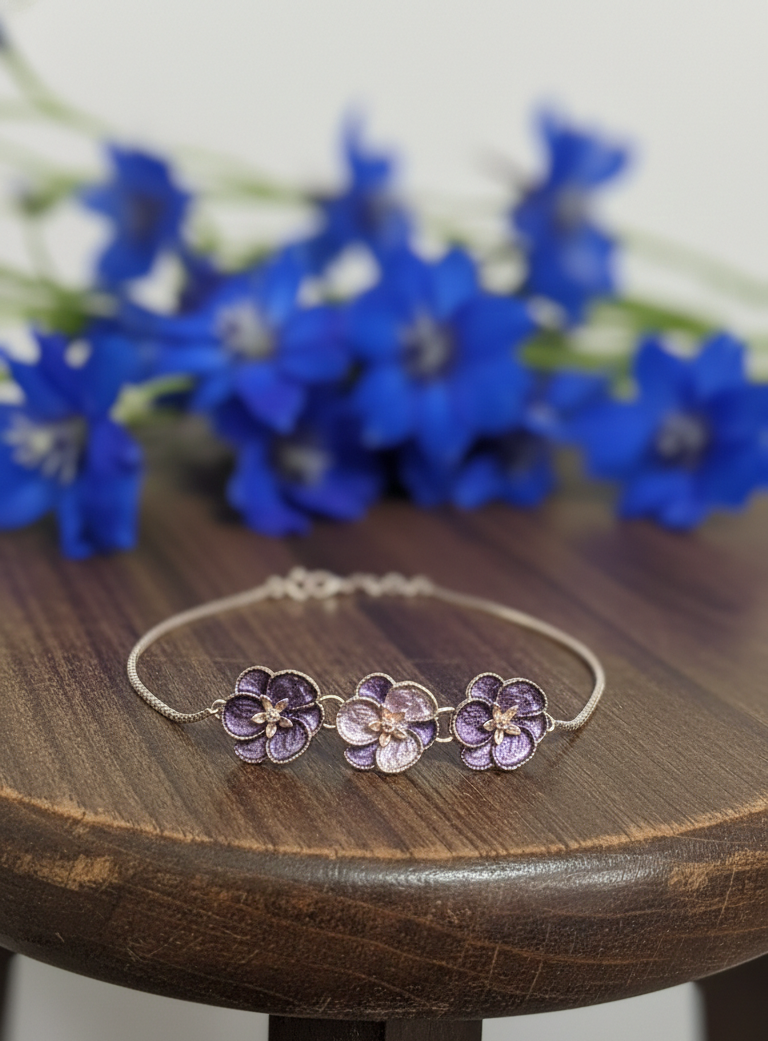 RoseGold FleurLink Bracelet| RVB-3