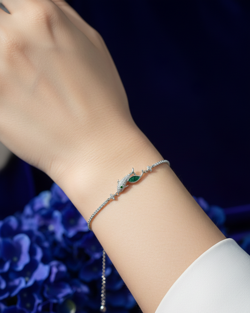 Silver Azure Halo Bracelet|RVB-39