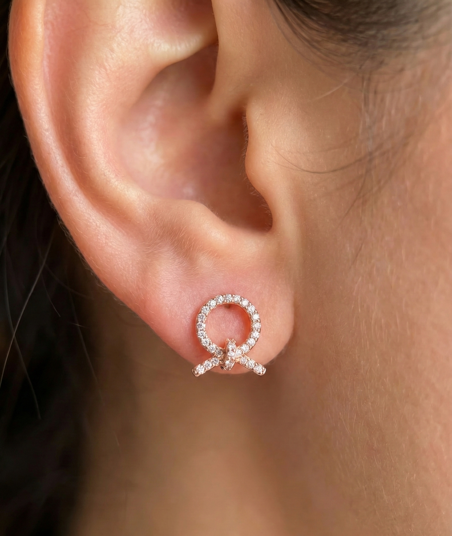 Rose Gold Amethyst Earrings | RVE-15