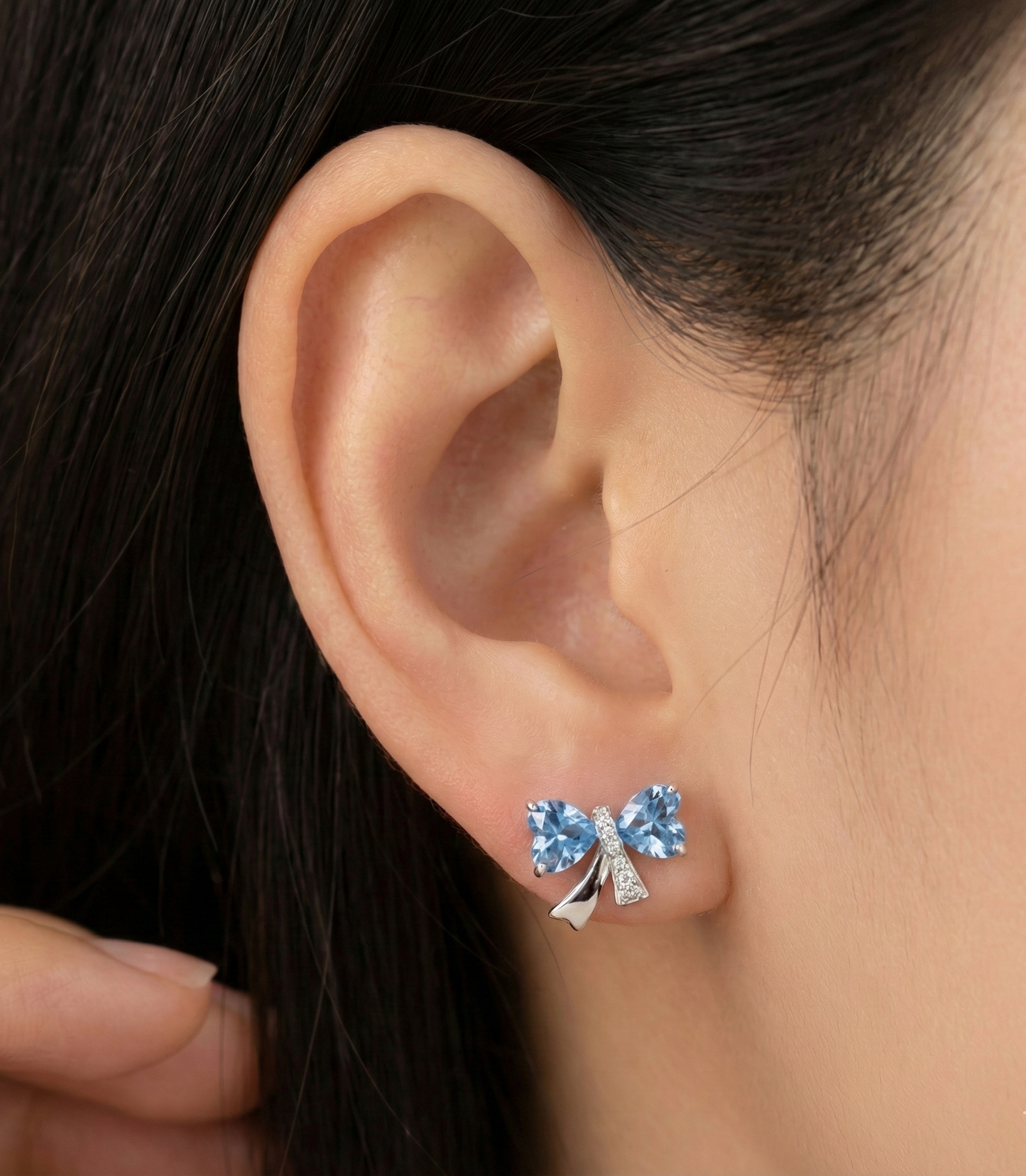 Silver Blue Élysée Ear Rings | RVER-25