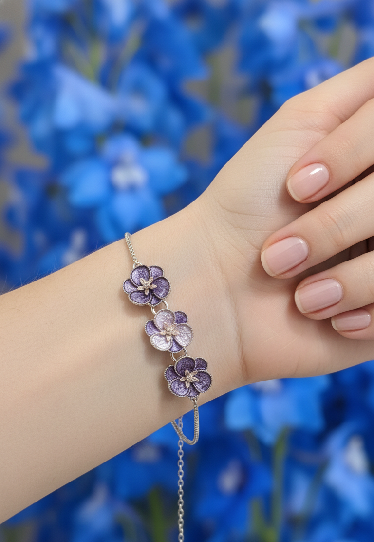 RoseGold FleurLink Bracelet| RVB-3