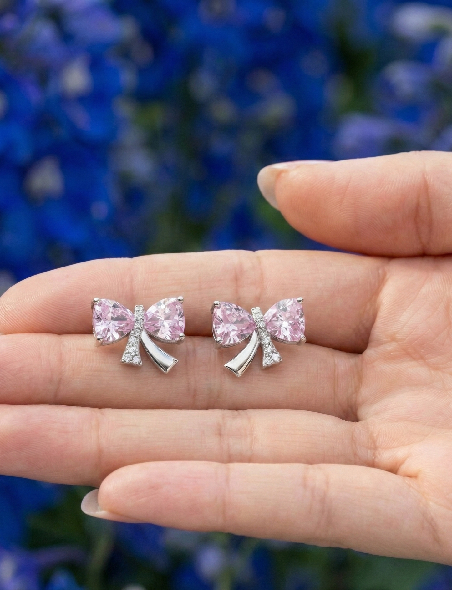 Silver Sapphire Breeze Earrings | RVE-30