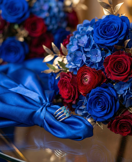 Silver Sapphire Pearlcrest Ring | RVR-3