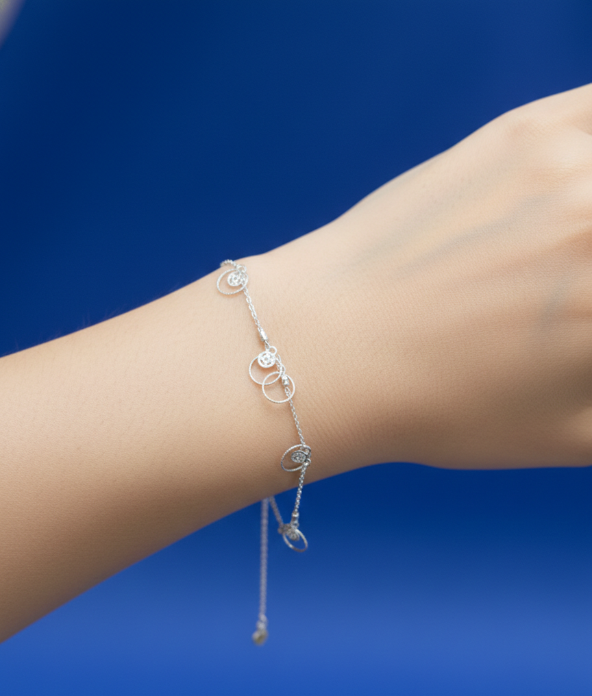 Silver Calm Crest Bracelet| RVB-24