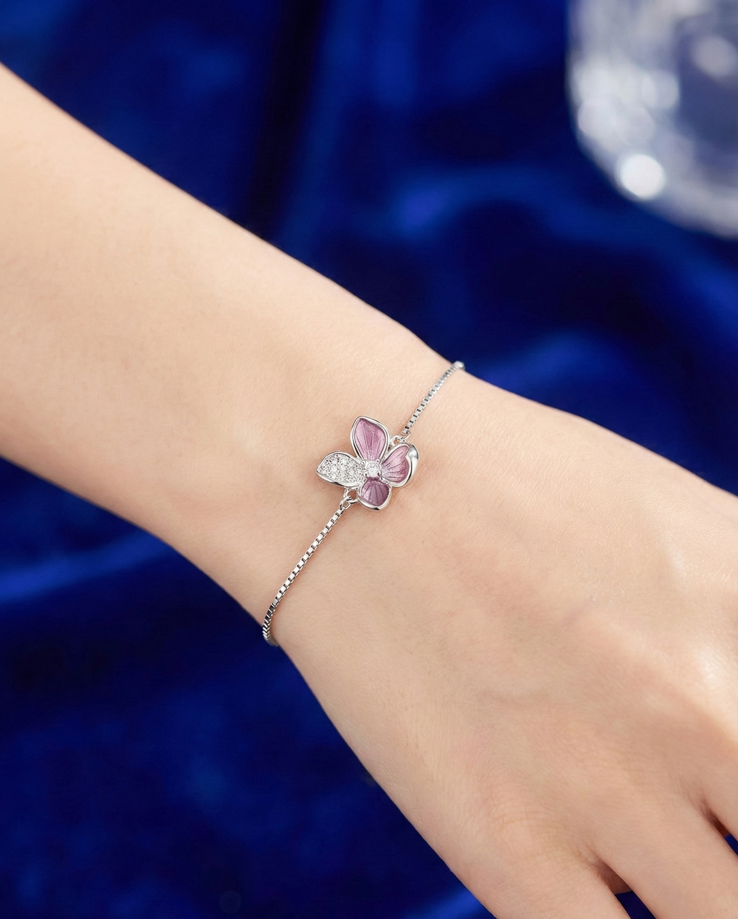 Silver Aurora Petal Bracelet|rvb21