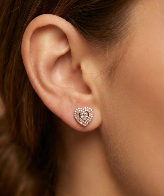 Rose Gold Pearl Ascend Earrings | RVER-16