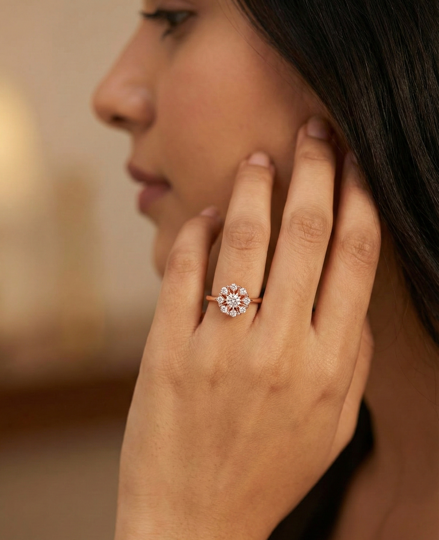 Rose Gold Opaline Grace Ring | RVR-15