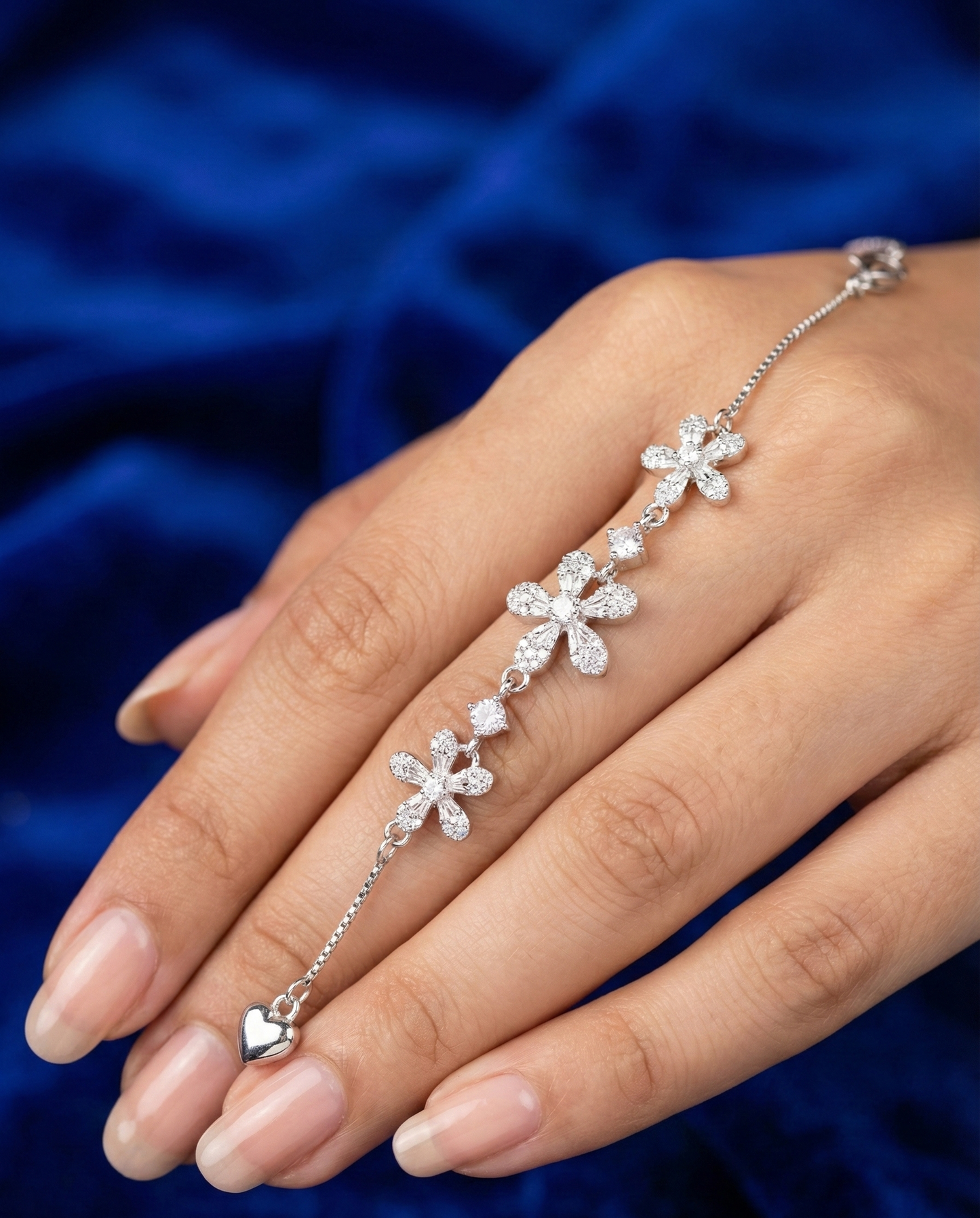 Silver Fleur Éclat Bracelet|RVB-27