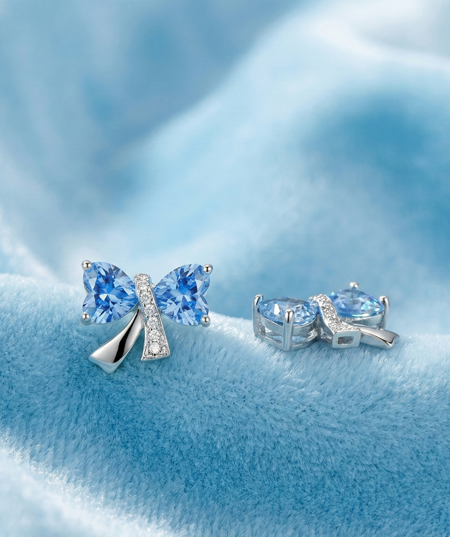 Silver Blue Élysée Ear Rings | RVER-25
