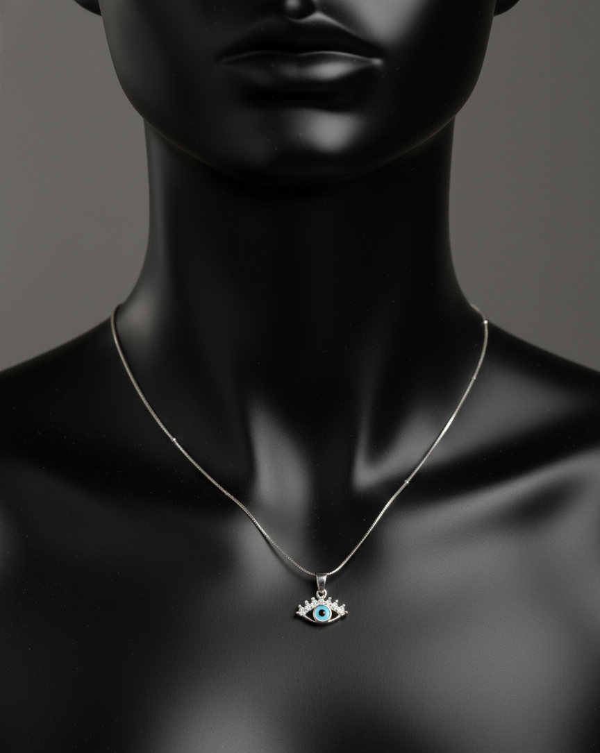 Silver Sacred Shield Evil Eye |RV-10