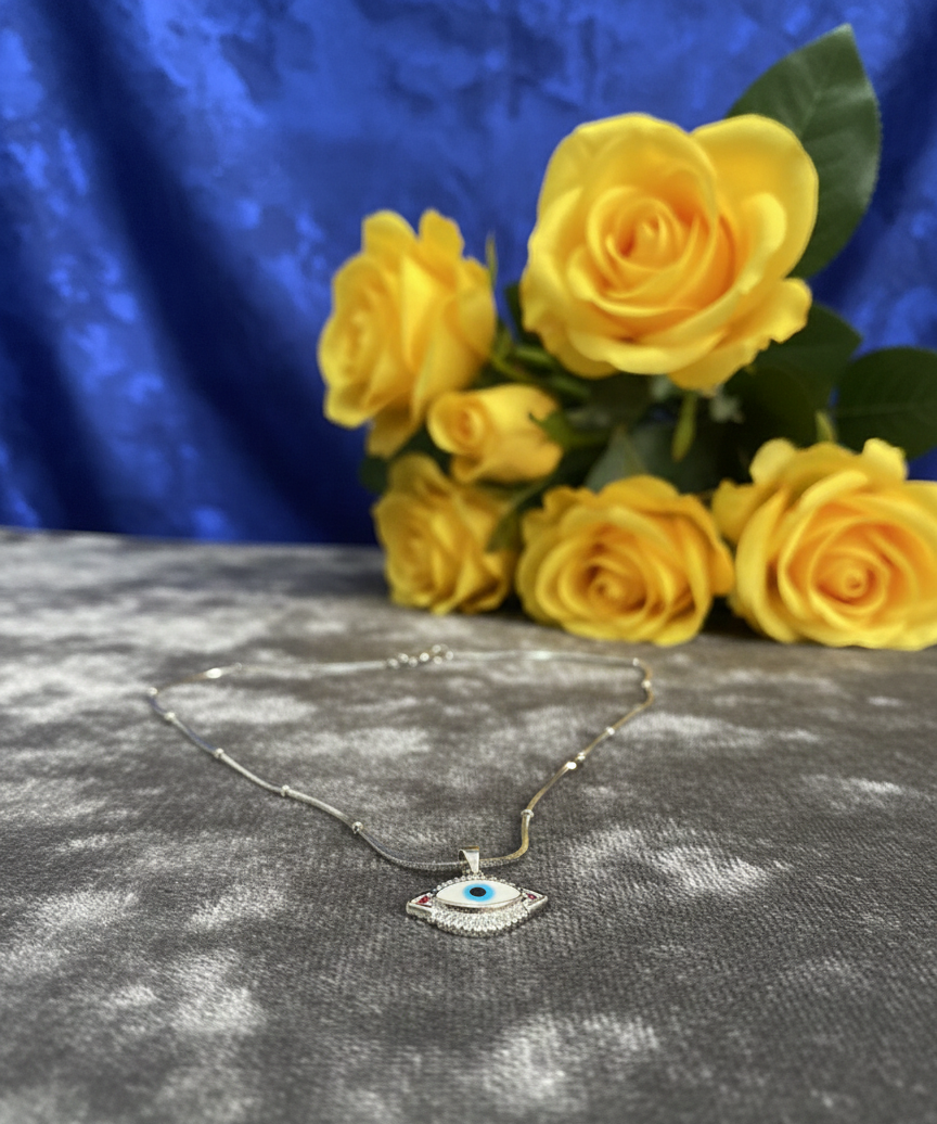 Silver Luxe Guard Evil Eye |RV-4