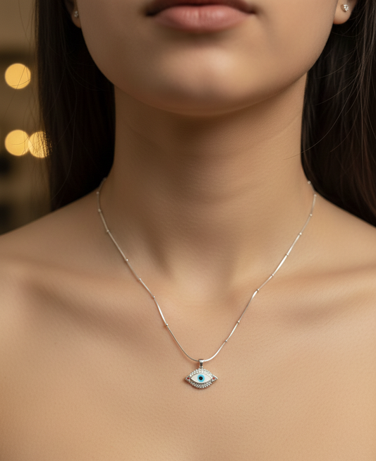 Silver Luxe Guard Evil Eye |RV-4