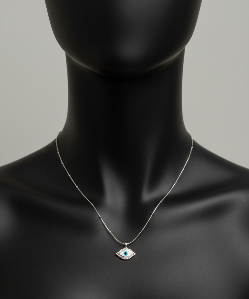 Silver Luxe Guard Evil Eye |RV-4