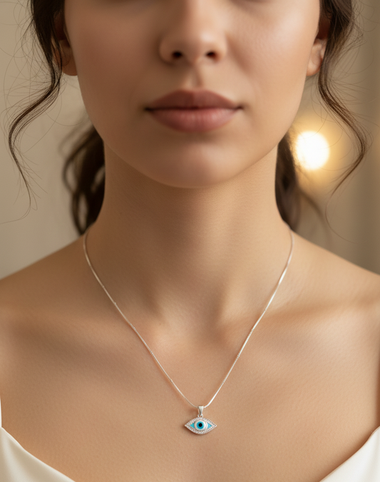 Silver Divine Protection Evil Eye |RV-9