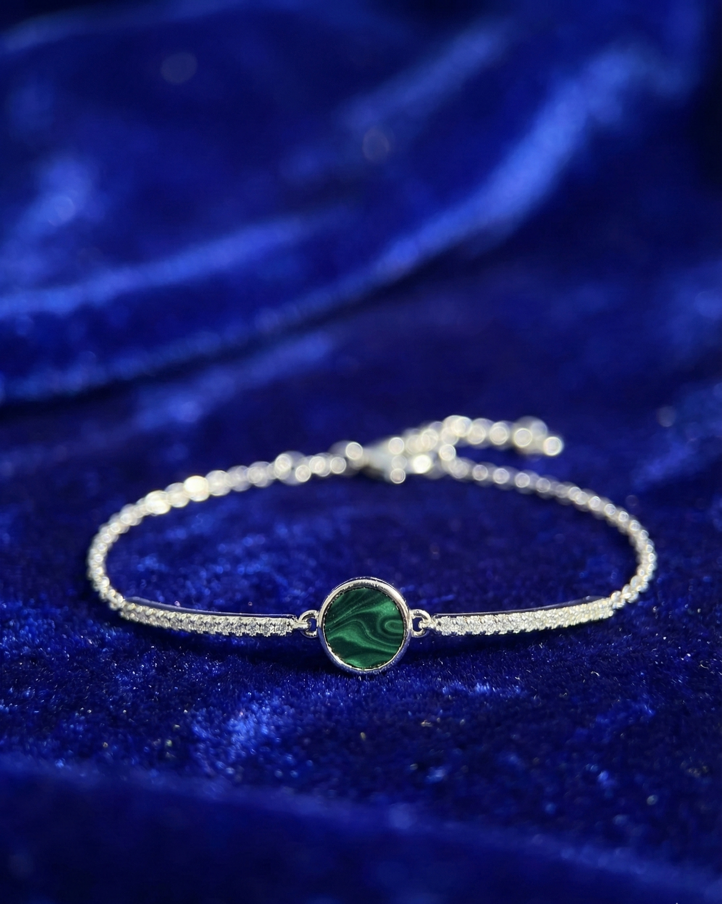 Silver Opal Green Bracelet | RVB-30