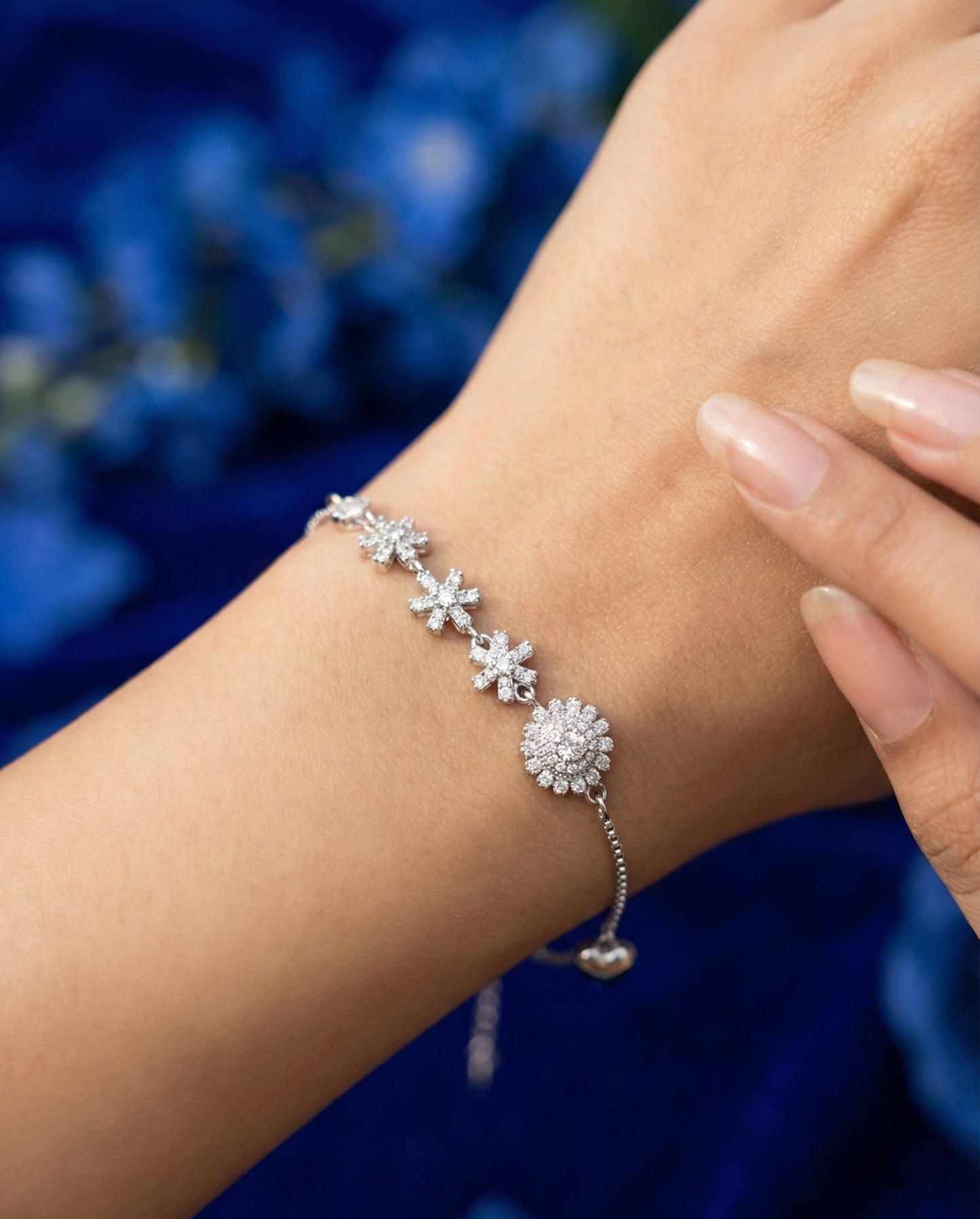 Silver Floral Aurora Bracelet|RVB-32