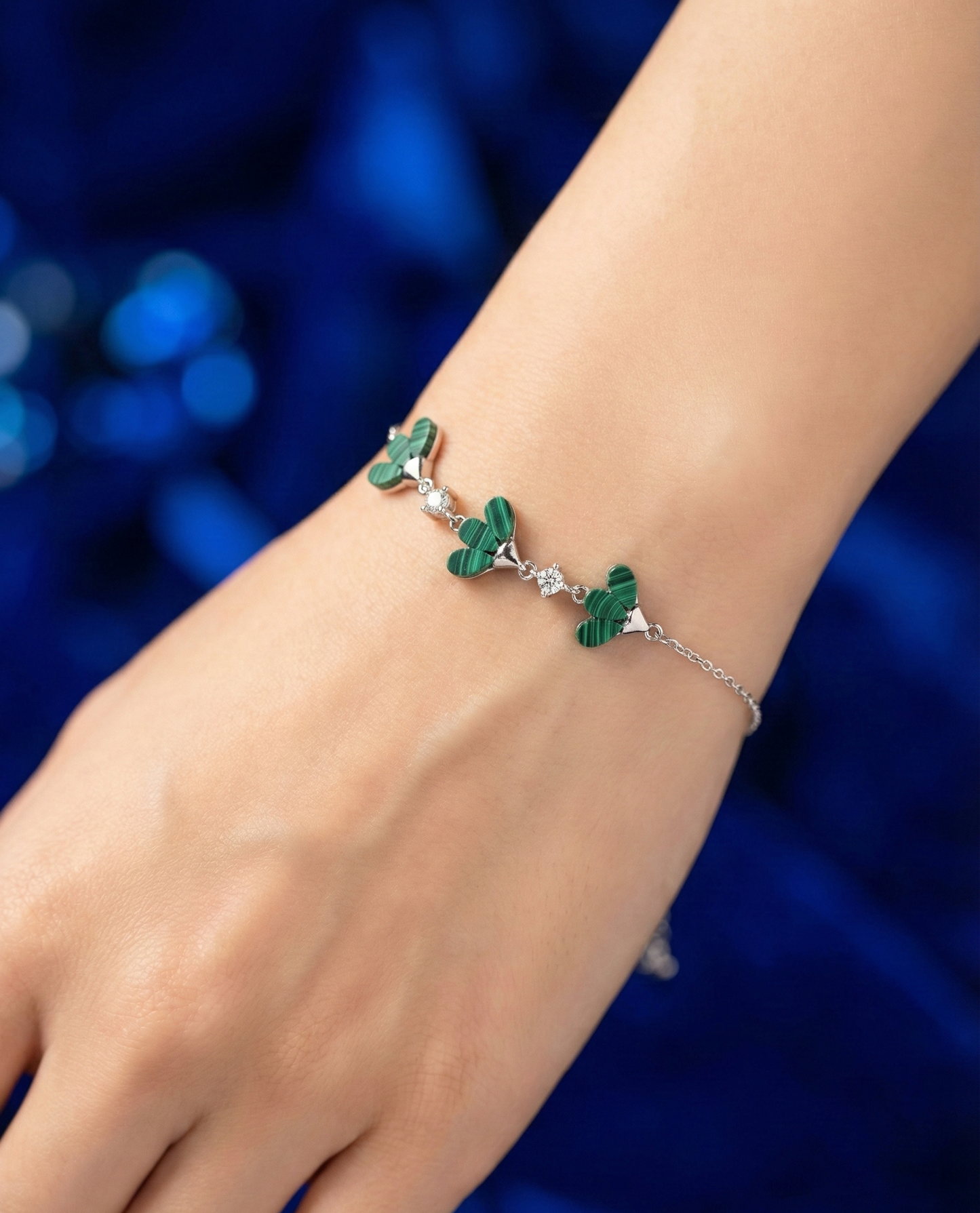 Silver Frosted Gardenia Bracelet| RVB-25