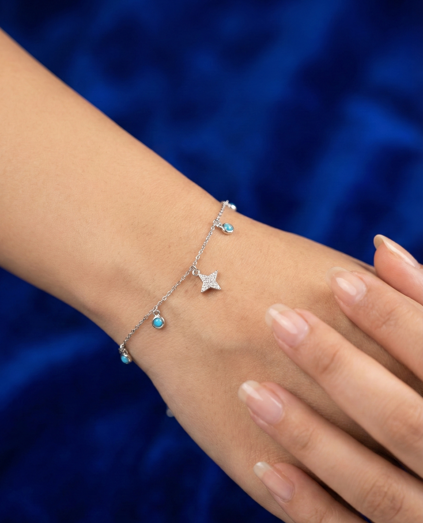 Silver Starlace Charm Bracelet|RVB-51