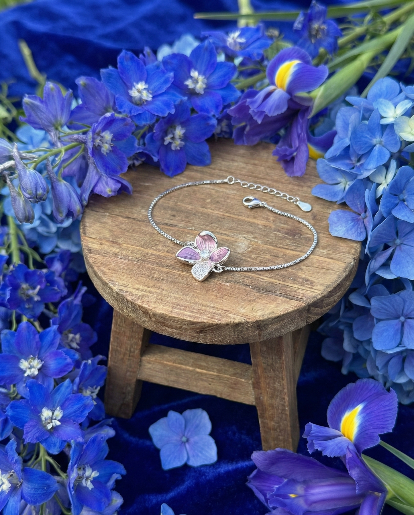 Silver Aurora Petal Bracelet|rvb21