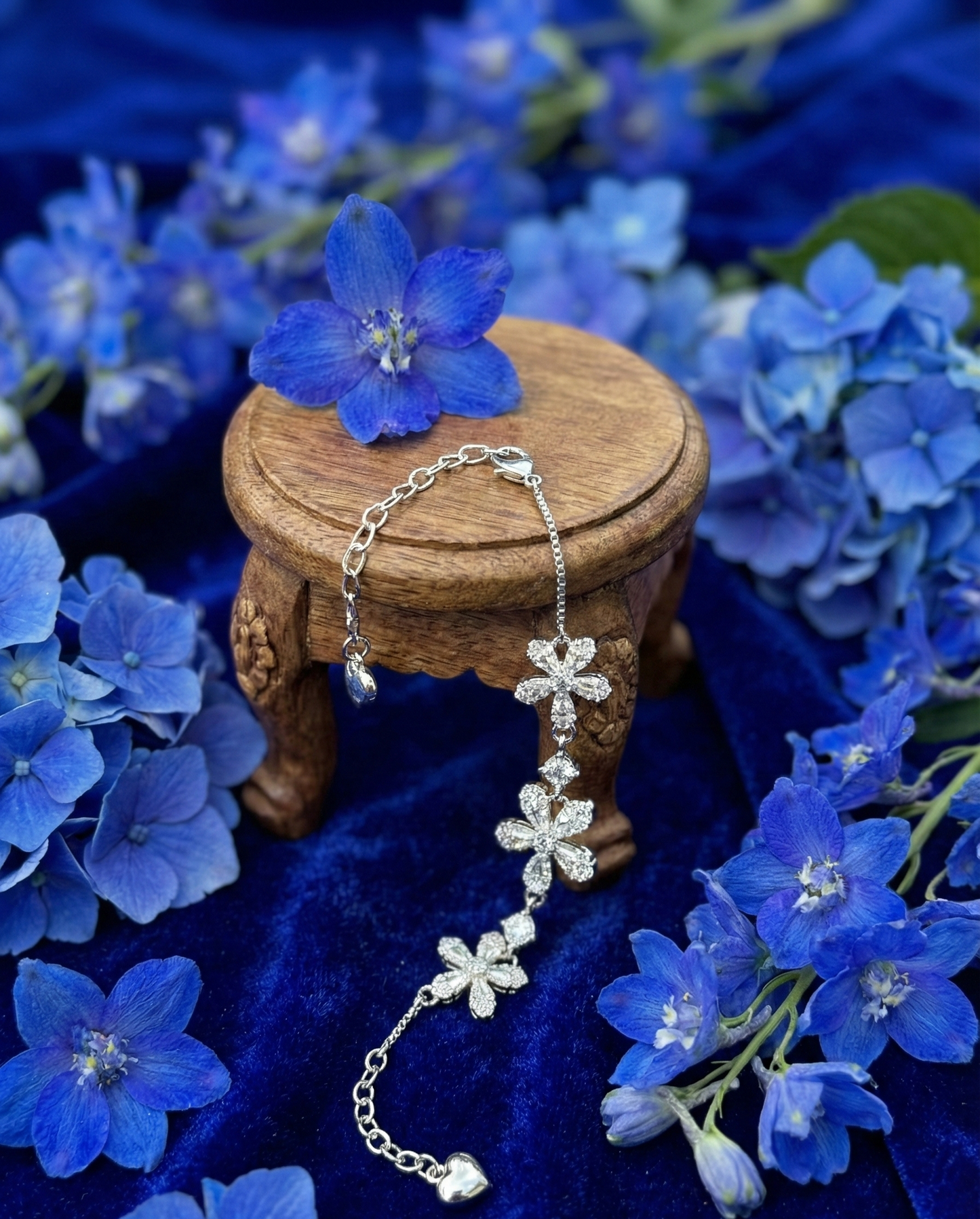 Silver Fleur Éclat Bracelet|RVB-27