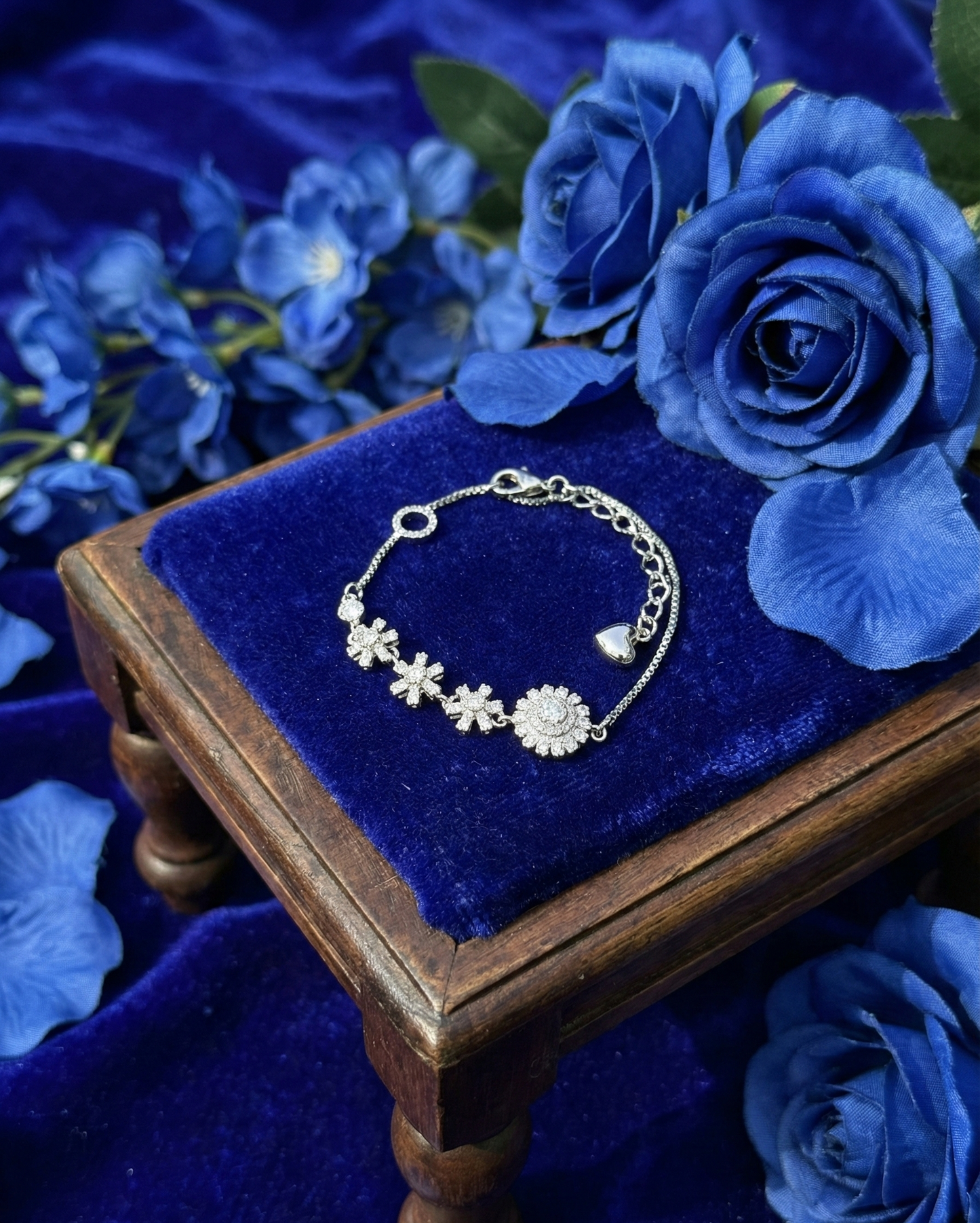 Silver Floral Aurora Bracelet|RVB-32