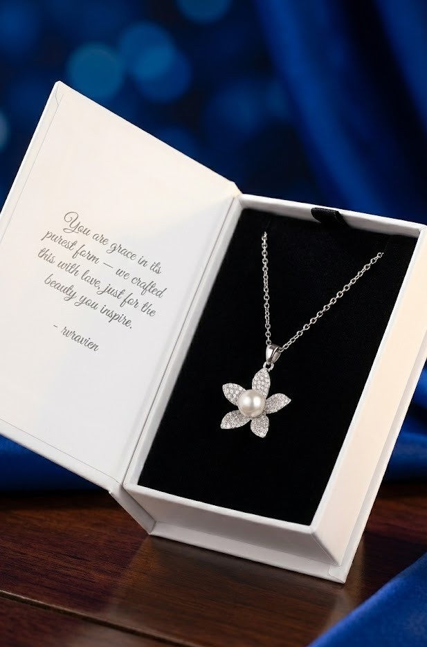 Silver Starlight Petal Pendant | RVP-2