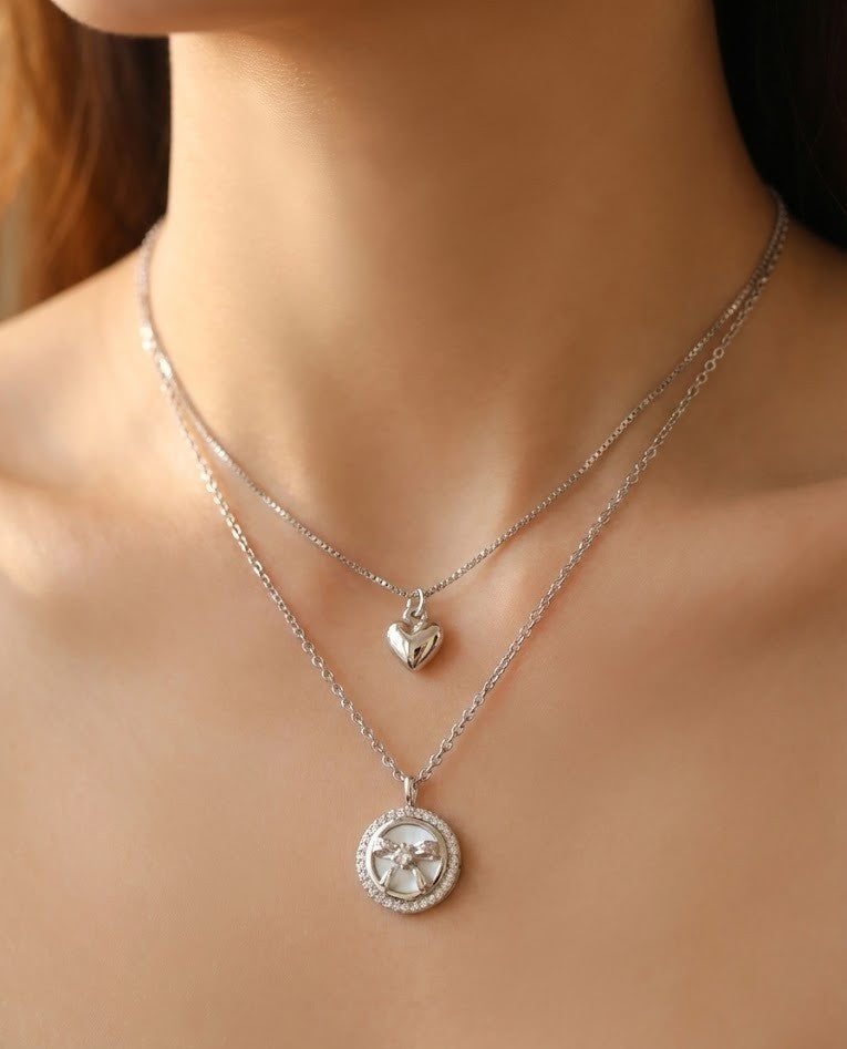 Silver Rose Charm Pendant | RVP-18