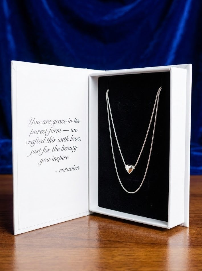 Silver Heart Radiance Pendant | RVP-17