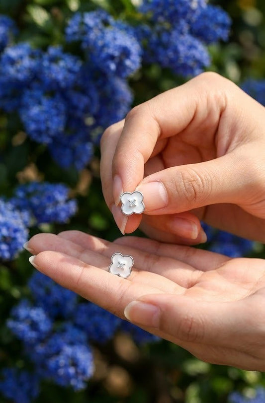 Silver Twilight Pearl Earrings | RVER-21